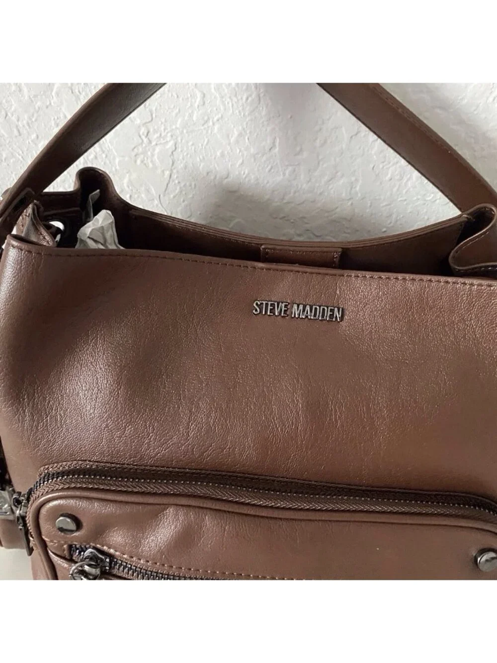 Steve Madden Bag Y2K Style Hobo Cargo In Brown W/Insert And Charms VIRAL NEW